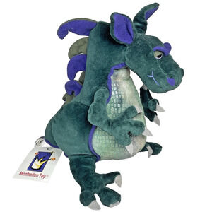 Royal Renaissance Cordelia Green Dragon Plush 2001 Manhattan Toy 8 " Stuffed Toy